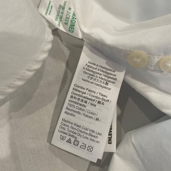 J.Crew Men's Sz L White Secret Wash Shirt Cotton Poplin Classic Fit BJ706 - Picture 11 of 12